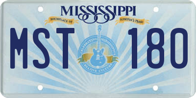 MS license plate MST180