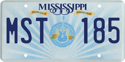 MS license plate MST185