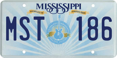 MS license plate MST186