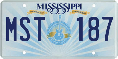 MS license plate MST187