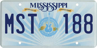 MS license plate MST188