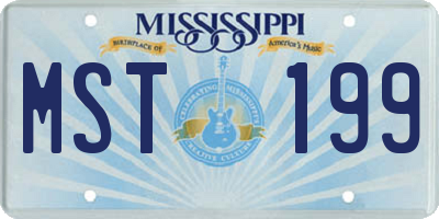 MS license plate MST199