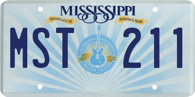 MS license plate MST211