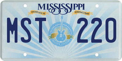 MS license plate MST220