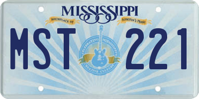 MS license plate MST221