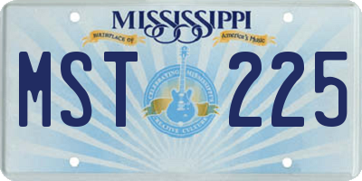 MS license plate MST225