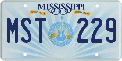 MS license plate MST229