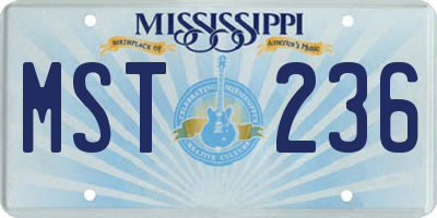 MS license plate MST236
