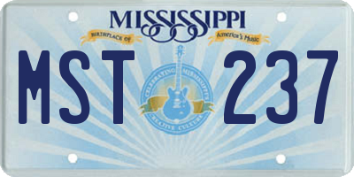 MS license plate MST237