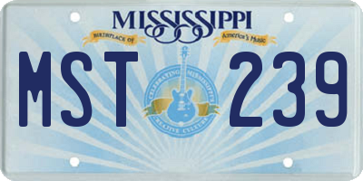 MS license plate MST239