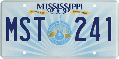 MS license plate MST241
