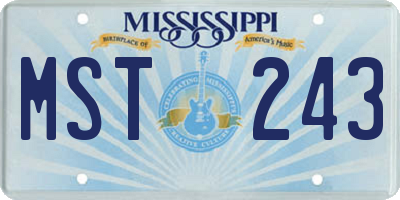 MS license plate MST243