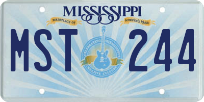 MS license plate MST244