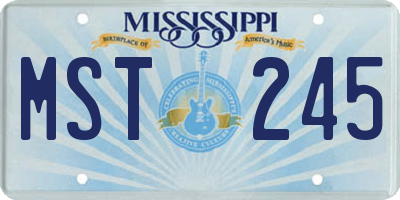 MS license plate MST245