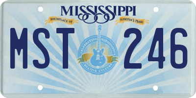 MS license plate MST246