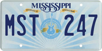 MS license plate MST247