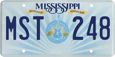 MS license plate MST248