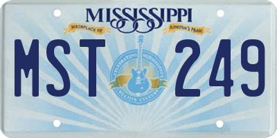 MS license plate MST249