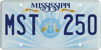 MS license plate MST250