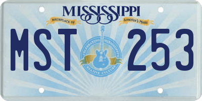 MS license plate MST253