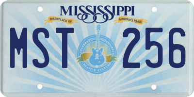 MS license plate MST256
