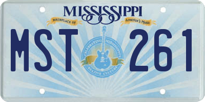 MS license plate MST261