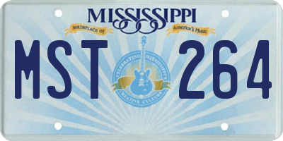 MS license plate MST264