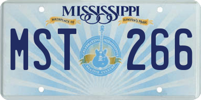 MS license plate MST266