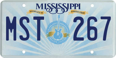 MS license plate MST267