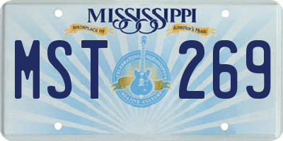 MS license plate MST269