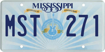 MS license plate MST271