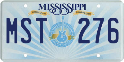 MS license plate MST276