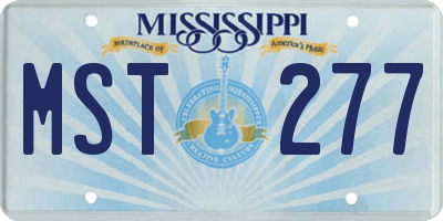 MS license plate MST277