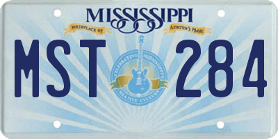 MS license plate MST284