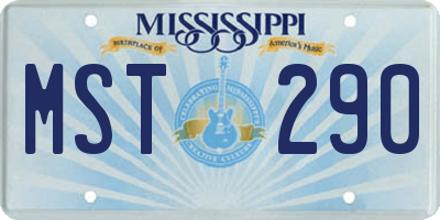 MS license plate MST290