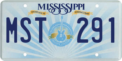MS license plate MST291