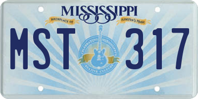 MS license plate MST317