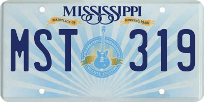 MS license plate MST319