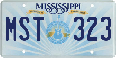 MS license plate MST323