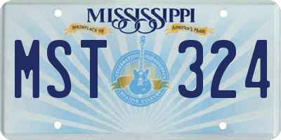 MS license plate MST324