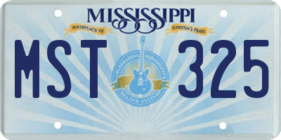 MS license plate MST325