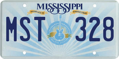 MS license plate MST328