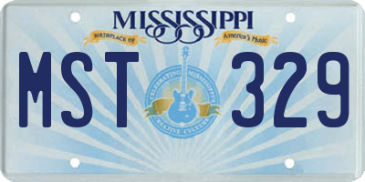 MS license plate MST329