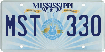 MS license plate MST330