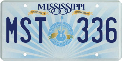 MS license plate MST336