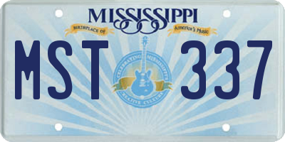 MS license plate MST337