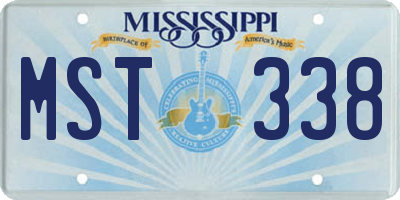 MS license plate MST338