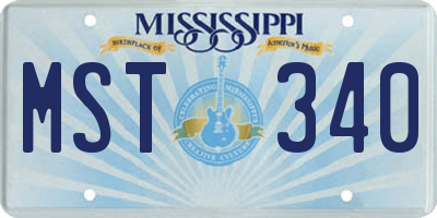 MS license plate MST340
