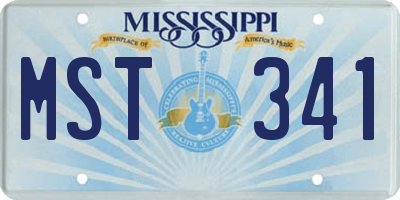 MS license plate MST341