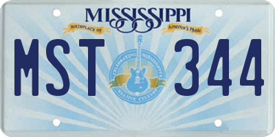 MS license plate MST344